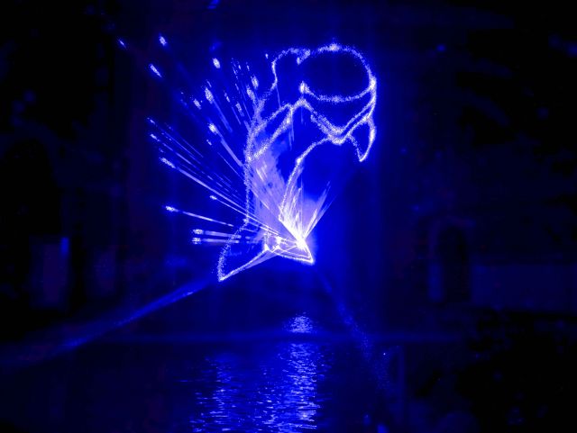 Laser show Aquapark bazén Liberec